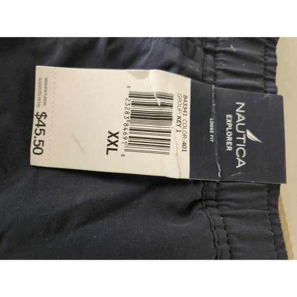 Navy Blue Nautica Explorer Shorts XXL Rapid Dry Built in Key‎ Clip - Picture 3 of 6